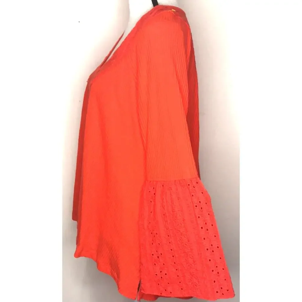 FREE PEOPLE BELL SLEVEE BLOUSE WOMENS SIZE M